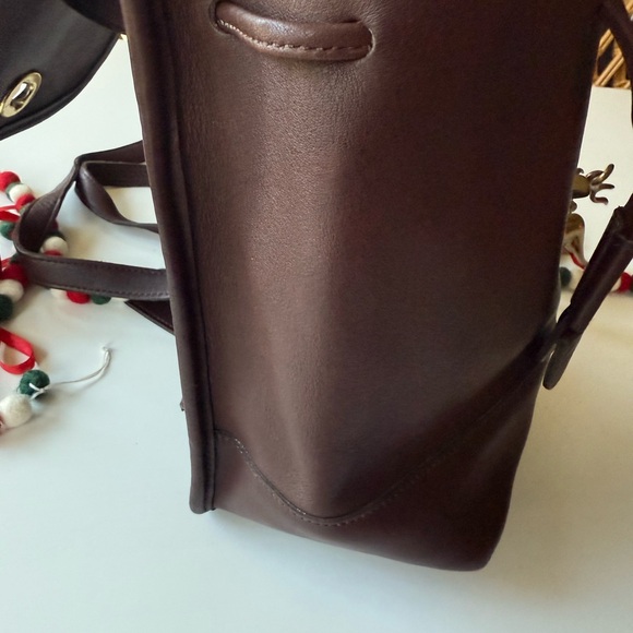 Vintage Coach 9960 Mini Daypack Dark Brown Leather Backpack - Picture 8 of 10